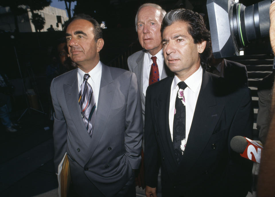 Robert Kardashian (rechts) gehörte einst zu den Anwälten von O.J. Simpson im Mordprozess. (Bild: Ted Soqui/Sygma via Getty Images)
