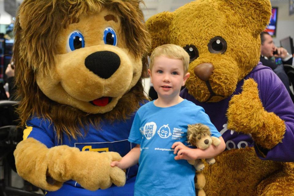 Adventure: Elliott Livingtstone with bears from Great Ormond Street Hospital