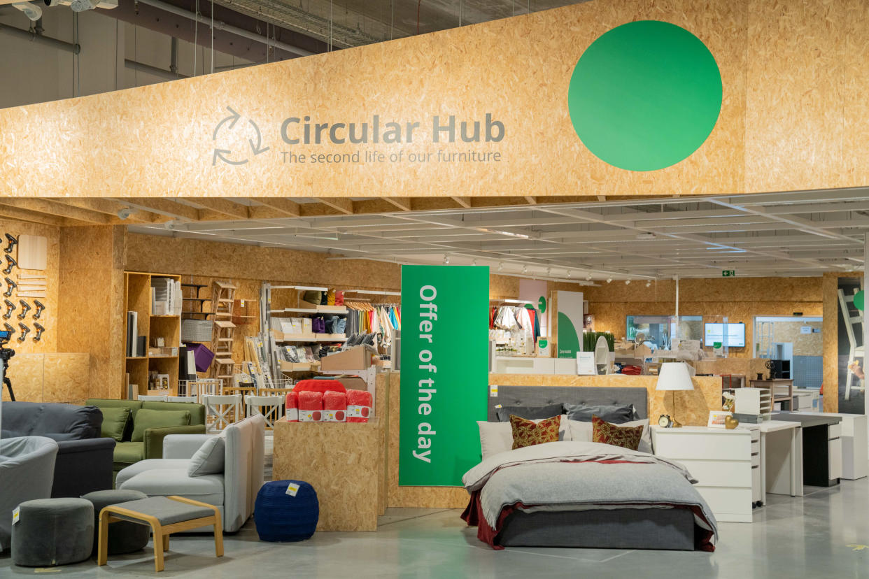 The second-hand items will be sold at the store’s Circular Hubs as the retailer bids to become a ‘climate-positive’ business (CPG Photography/PA)