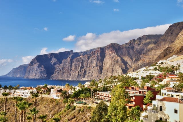 Panoramic daytime view of Los Gigantes, Tenerife