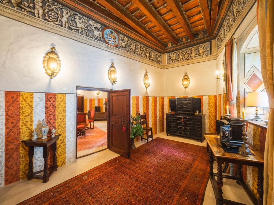 <p>It is easy to gawk at the extravagance of even the hallways. Or you could just roam them obliviously, playing “Pokemon Go.” (Concierge Auctions) </p>