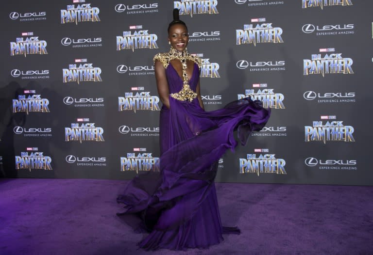 Actress Lupita Nyong'o attends the world premiere of Marvel Studios' "Black Panther," on January 29, 2018, in Hollywood