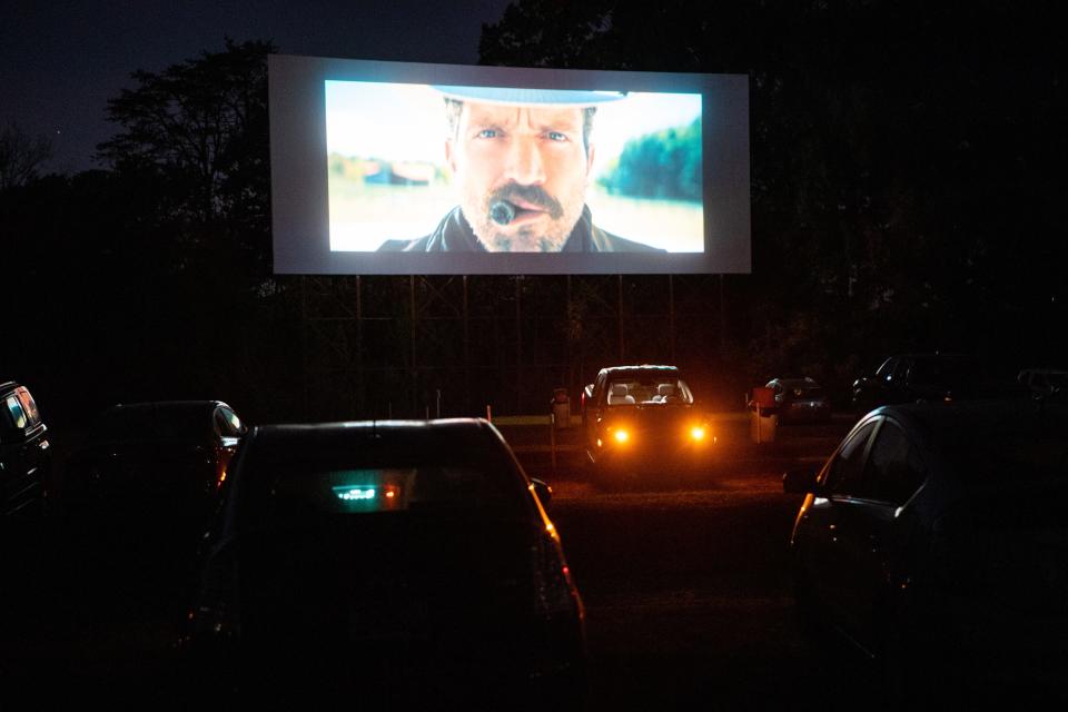 The Parkway Drive-In, located at 2909 E Lamar Alexander Parkway in Maryville, provides a screen for competitors in the Grindhouse Grind-Out filmmaking contest to showcase their films during the Knoxville Horror Film Fest on Oct. 21, 2022.