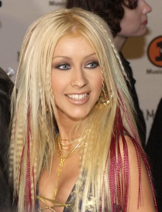 Christina Aguilera poses at the My VH1 Music Awards in 2000