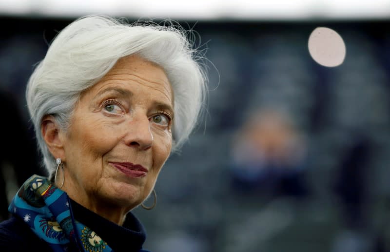 FILE PHOTO: European Central Bank President Lagarde addresses the European Parliament in Strasbourg