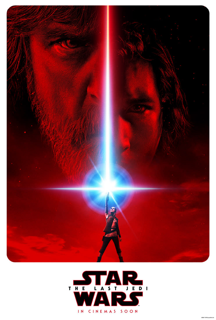 The new 'Star Wars: The Last Jedi' poster, released at Star Wars Celebration 2017, suggests an imbalance in the Force (Lucasfilm/Disney)