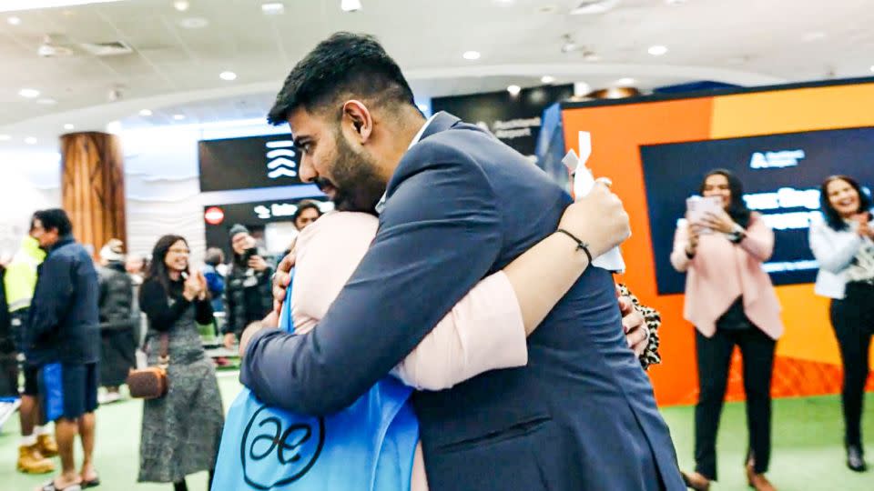 The couple now plans to get married in India. - Courtesy Auckland Airport