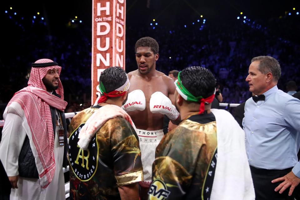 Joshua has fought in Saudi Arabia before when reclaiming the IBF, WBA, WBO & IBO World belts from Andy Ruiz at the Diriyah Arena (Nick Potts/PA) (PA Archive)