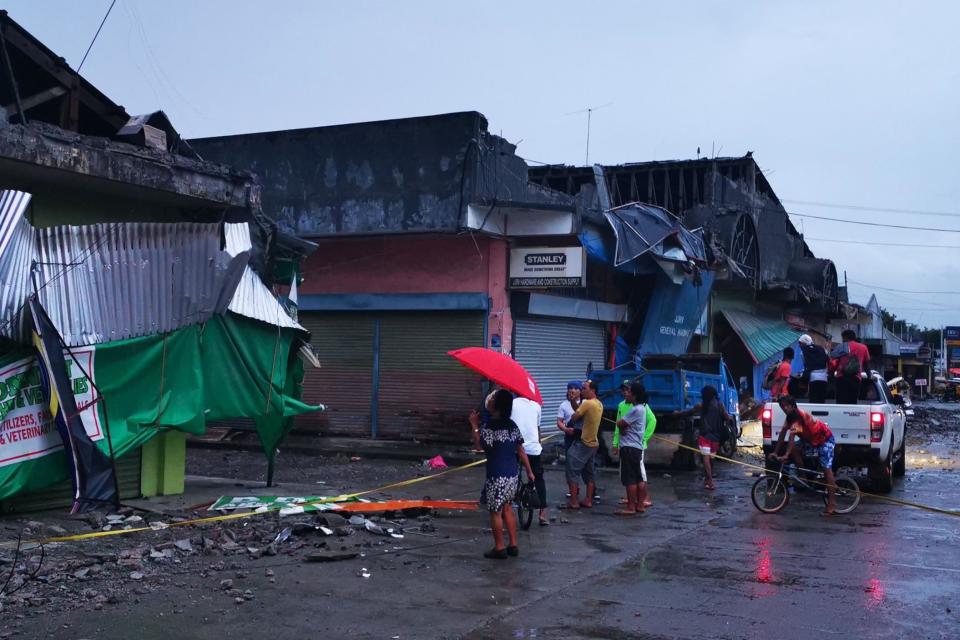 Structures in the Philippines city were badly damaged by fierce tremors (AFP via Getty Images)