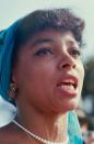 Not originally published in LIFE. Actress and activist Ruby Dee, who with her husband, Ossie Davis, served as "master and mistress" of ceremonies at the March on Washington for Jobs and Freedom, August 28, 1963. (Paul Schutzer—Time & Life Pictures/Getty Images) <br> <br> <a href="http://life.time.com/history/the-march-on-washington-1963-photos-of-the-epic-civil-rights-event/#1" rel="nofollow noopener" target="_blank" data-ylk="slk:Click here to see the full collection at LIFE.com;elm:context_link;itc:0;sec:content-canvas" class="link ">Click here to see the full collection at LIFE.com</a>