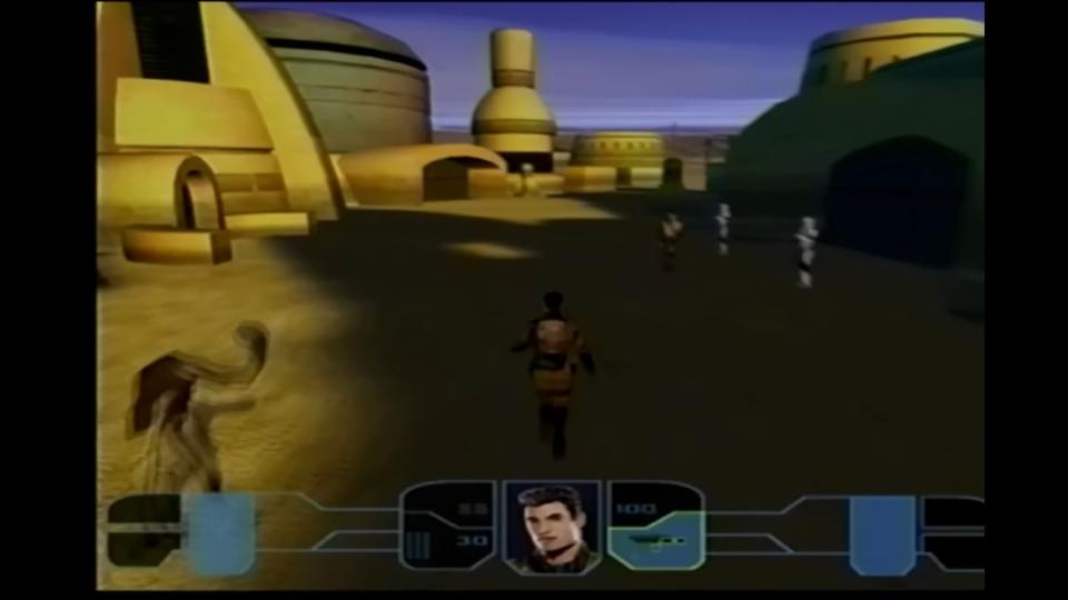 gameplay view of early tatooine in kotor