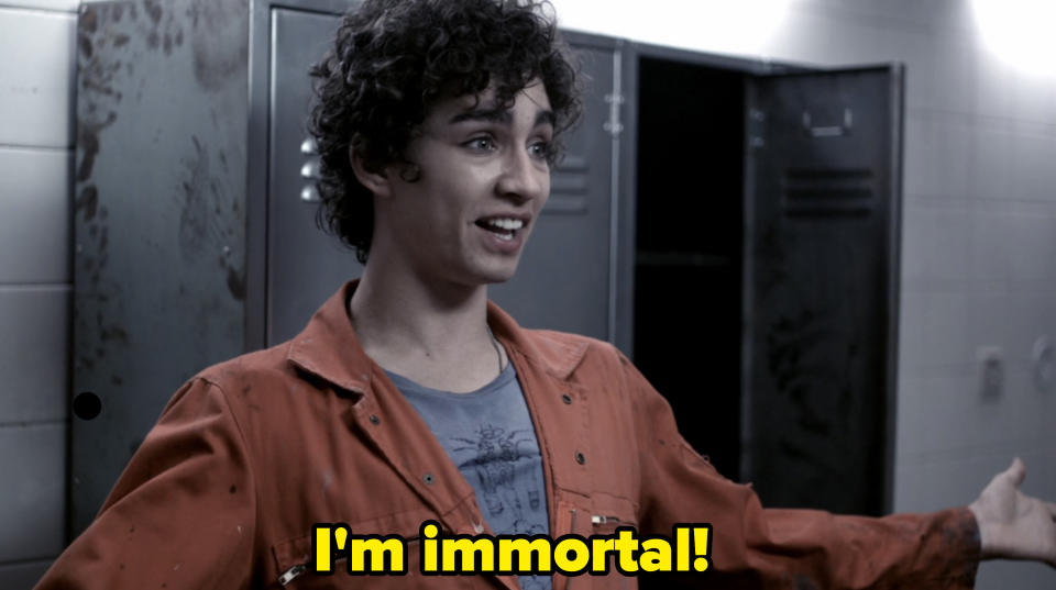 Robert Sheehan in "Misfits" saying he's immortal