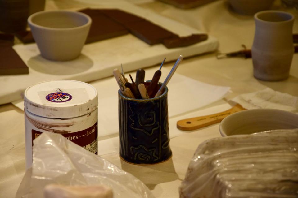 Pottery equipment available for use during the Crooked Tree Arts Center's professional development day on April 15, 2024.