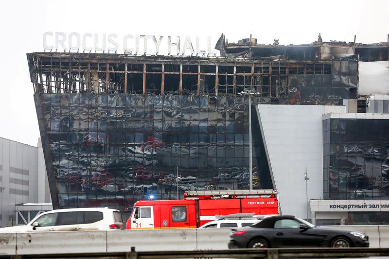 FILE PHOTO: Aftermath of deadly shooting at Moscow concert hall