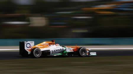 Sahara Force India Formula One driver Paul di Resta of Britain drives during the third practice session of the Hungarian F1 Grand Prix at the Hungaroring circuit near Budapest July 28, 2012. REUTERS/Lisi Niesner/Files