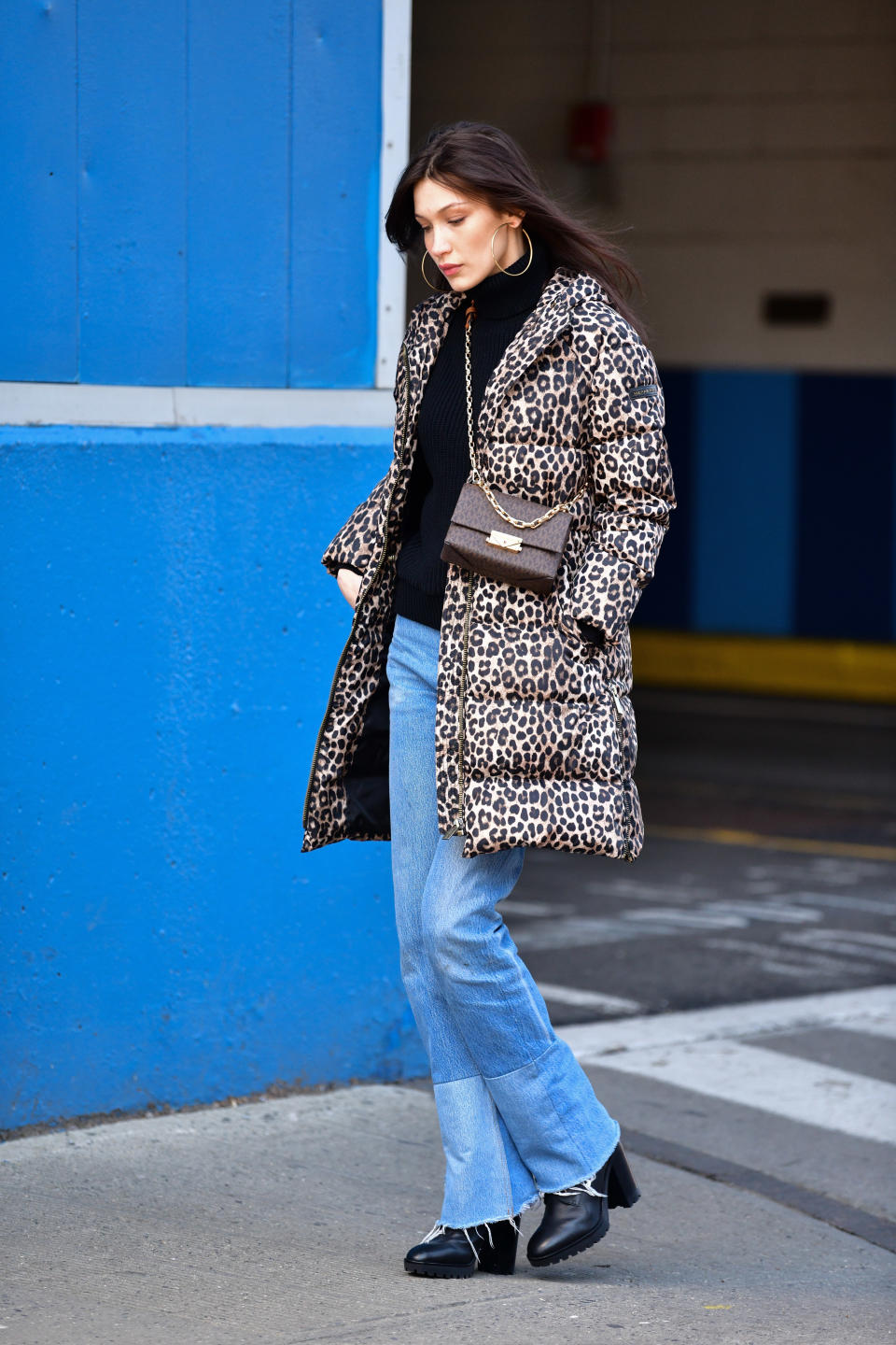 NEW YORK, NY - MARCH 19:  Bella Hadid seen on the streets of Manhattan on March 19, 2019 in New York City.  (Photo by James Devaney/GC Images)