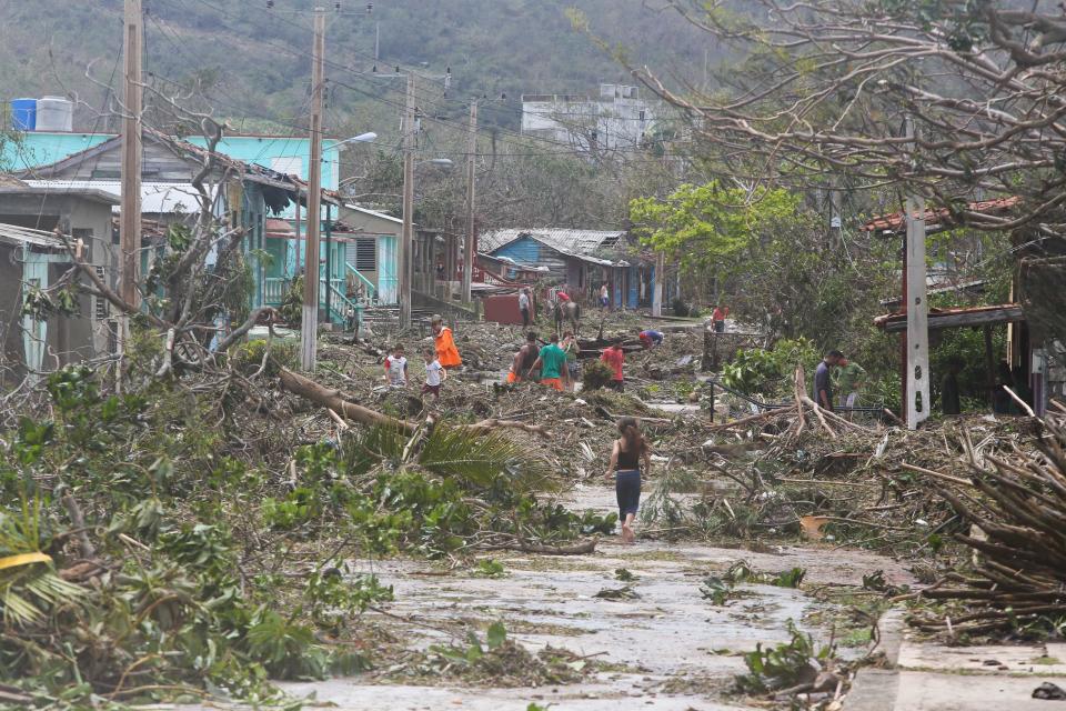 <p>View of damages after the passage of Hurricane Irma in Punta Alegre, northern coast of Ciego de Avila province of Cuba on Sept. 11, 2017. (Photo: Yander Zamora/Anadolu Agency/Getty Images) </p>