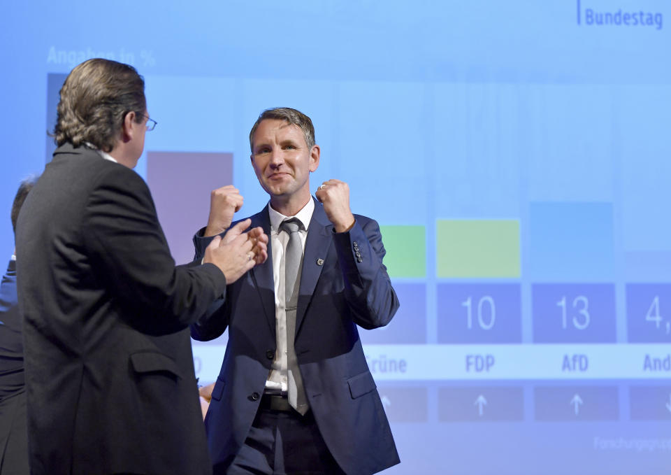 Populisten wie Björn Höcke stehen sinnbildlich für ein radikal unsolidarisches Europa. Bild: Martin Schutt/dpa via AP