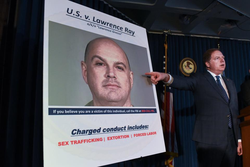 U.S. Attorney for the Southern District of New York Geoffrey Berman announces an indictment against Lawrence Ray on Feb. 11 in New York City.