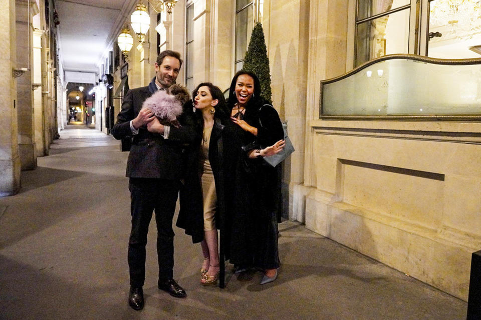 Anya Firestone and Adja Toure in Season 1 of 'Real Girlfriends in Paris'. (Fred Jagueneau / Bravo)