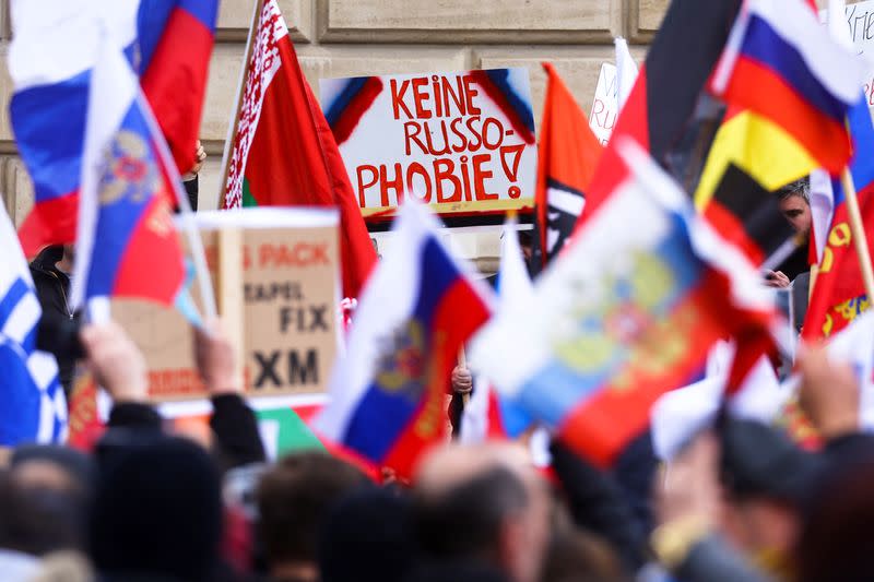 Pro-Russian demonstration in Frankfurt