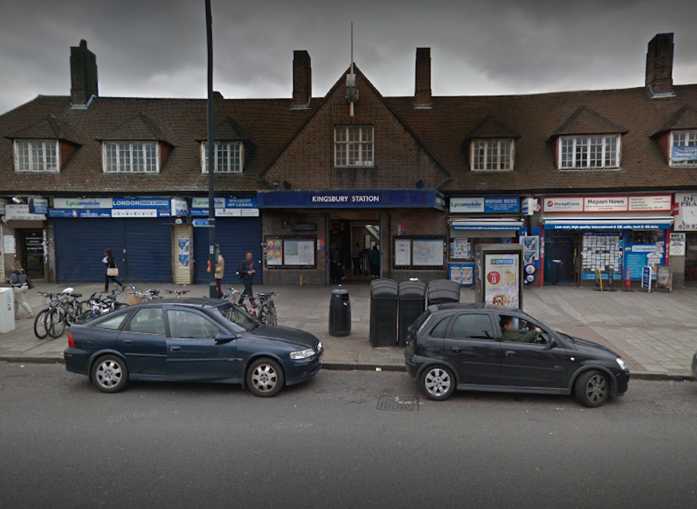 The shooting happened close to Kingsbury Tube station in north-west London (Picture: Google)