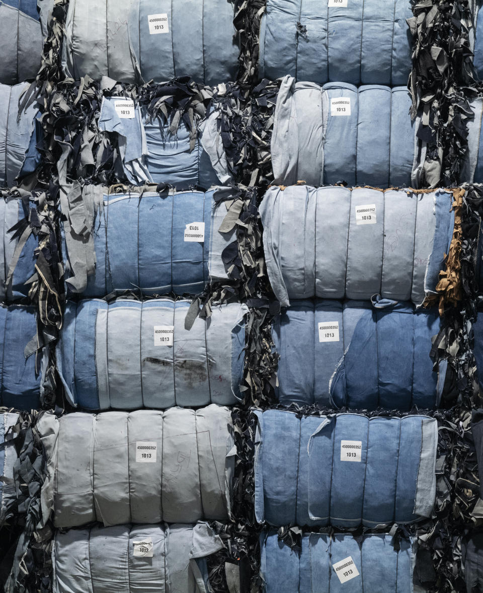 Bales of textile waste to be turned into Circulose pulp