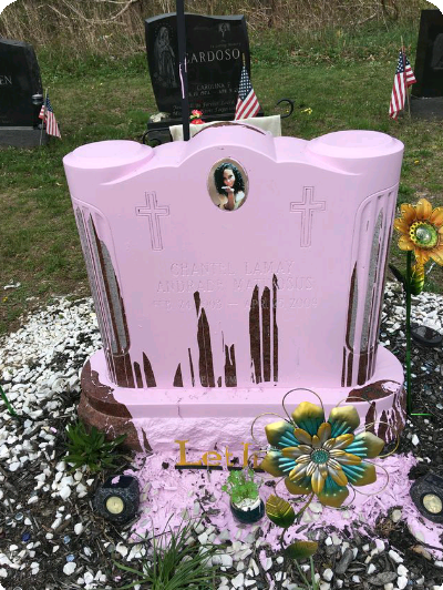Chantel 'Shy Shy' LaMay Matiyosus, 14, was shot to death in Brockton on April 25, 2009. On the 14th anniversary of her death, on Tuesday, April 25, 2023, her gravestone at Calvary Cemetery in Brockton was vandalized with pink paint, her mother Stephanie Matiyosus said.