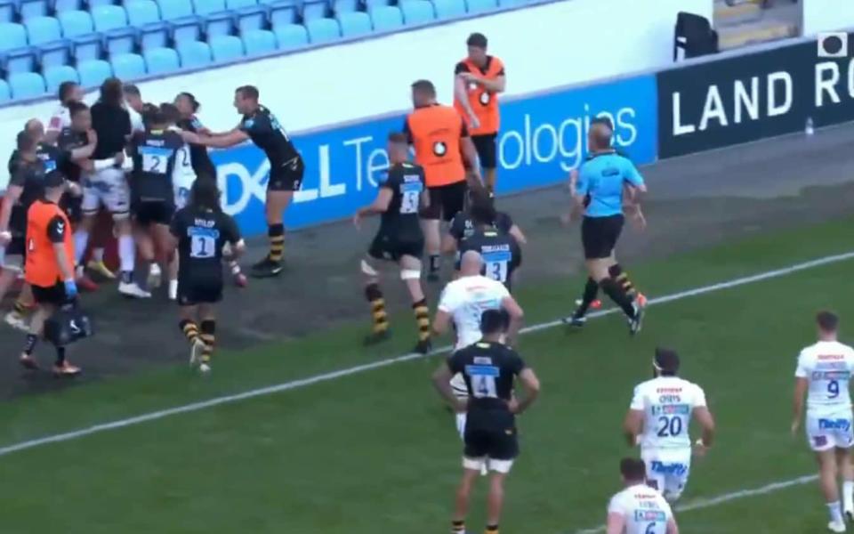 Wasps vs Exeter brawl - BT SPORT