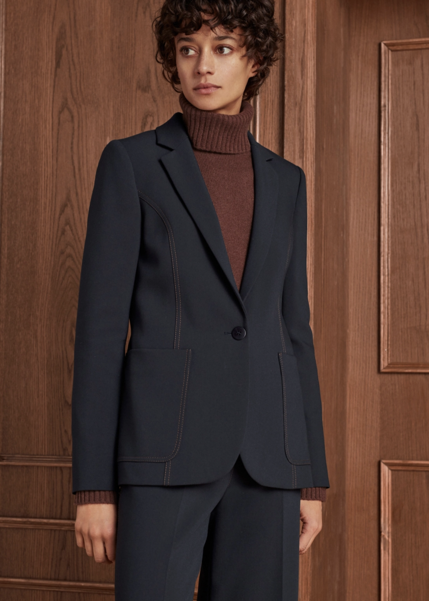 Stretch Tailored Stitch Detail Blazer (ME + EM)