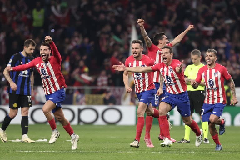 Atlético de Madrid, con Rodrigo de Paul, Nahuel Molina y Ángel Correa, eliminó a Inter de Italia