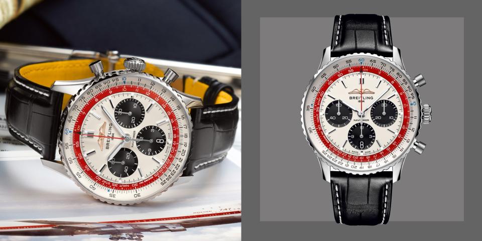 <p><a href="https://www.breitling.com/us-en/watches/navitimer/navitimer-b01-chronograph-43-my22/AB01383B1G1/" rel="nofollow noopener" target="_blank" data-ylk="slk:Shop Now;elm:context_link;itc:0;sec:content-canvas" class="link ">Shop Now</a></p><p>Navitimer B01 Chronograph 43 Boeing 747</p><p>$326.00</p><p>breitling.com</p><span class="copyright">breitling.com</span>