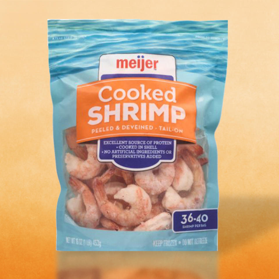 One of the frozen shrimp products being recalled include this 16-ounce bag of frozen cooked shrimp from Meijer. (meijer.com)