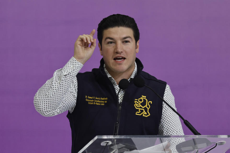 Samuel García en el 'Fest Fomerrey' en Cintermex el 5 de noviembre de 2023 en Monterrey, México. (Getty Images)