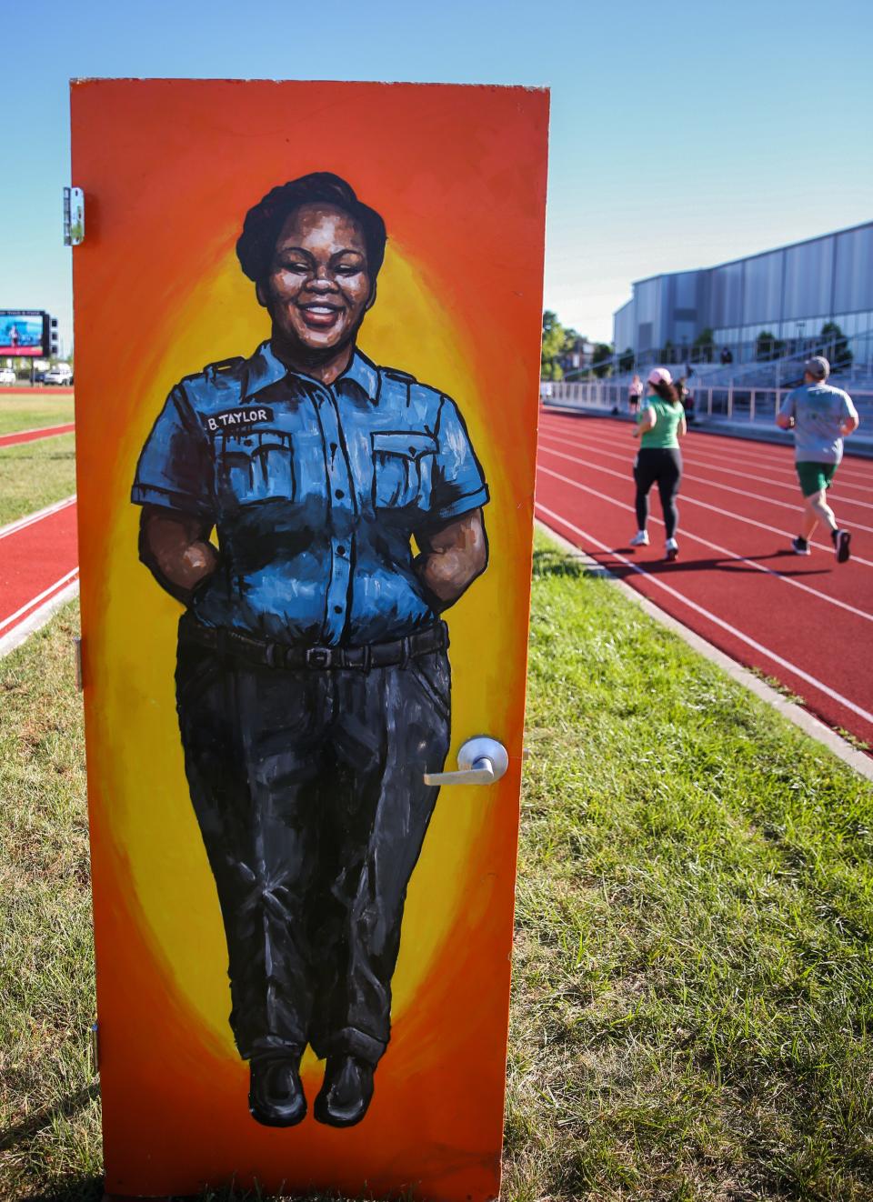 Participants compete in the Race for Justice by Future Ancestors at the Norton Healthcare Sports and Learning Center in Louisville, Kentucky on June 18, 2022.