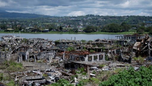 Two years after the Philippine city of Marawi was overrun by jihadists it remains in ruins with reconstruction 'painfully clow', according to the Red Cross
