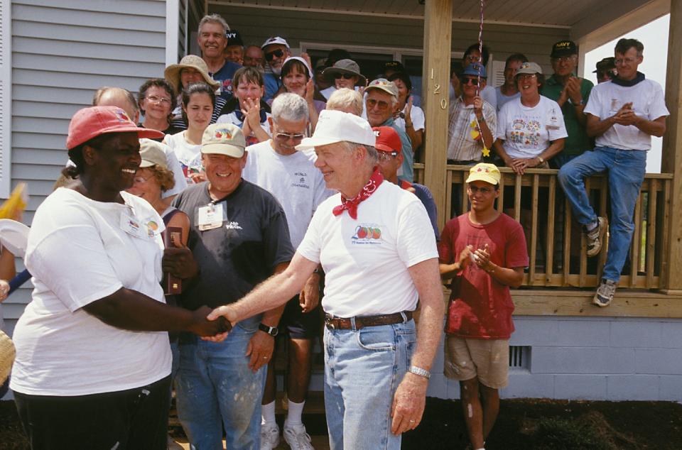 President Carter in his hometown of Plains, Georgia, in 2000.