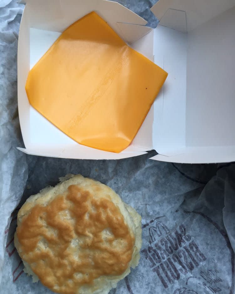 McDonald&#39;s biscuit and cheese