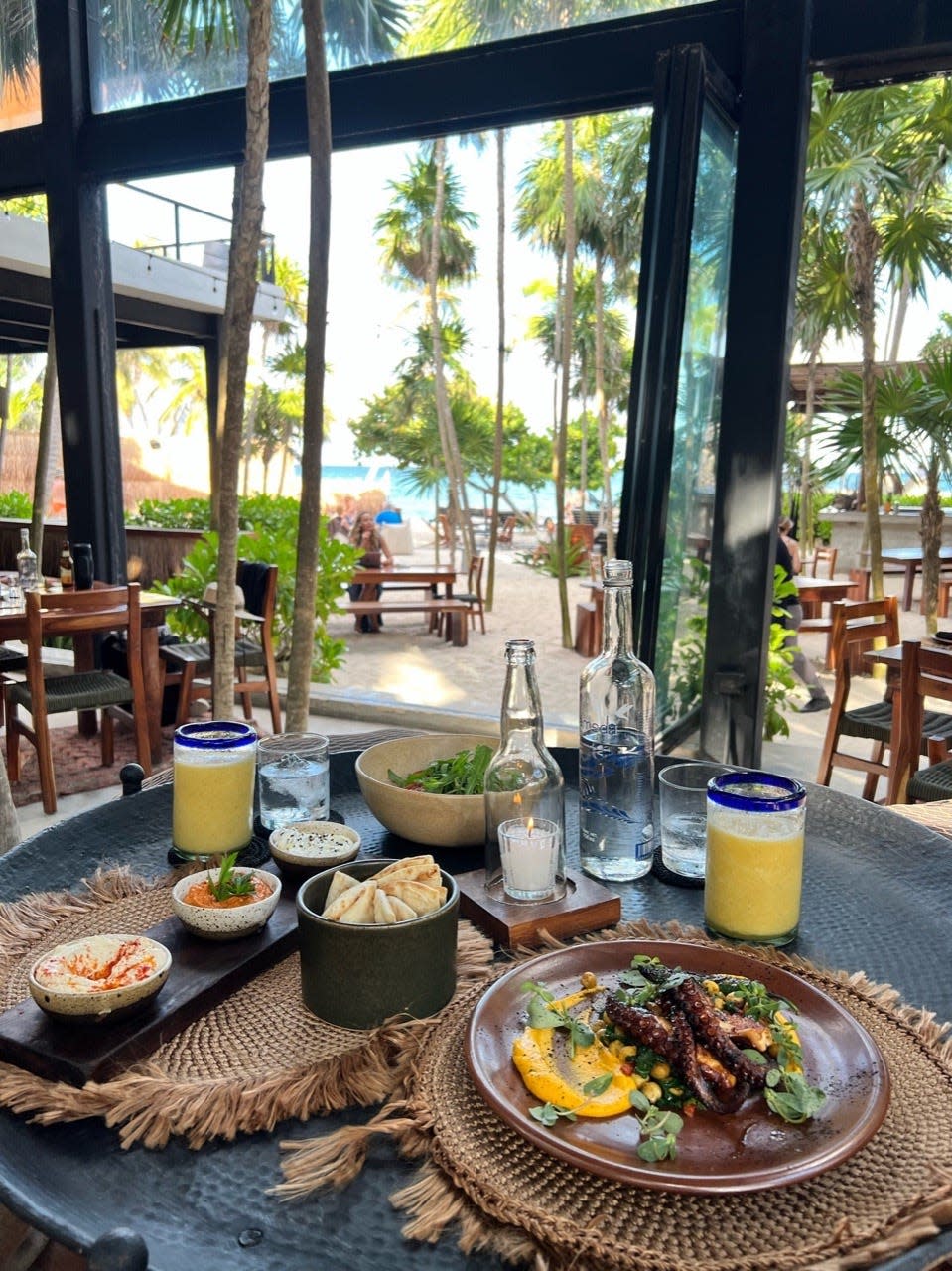 Lunch spread at Habitas restaurant