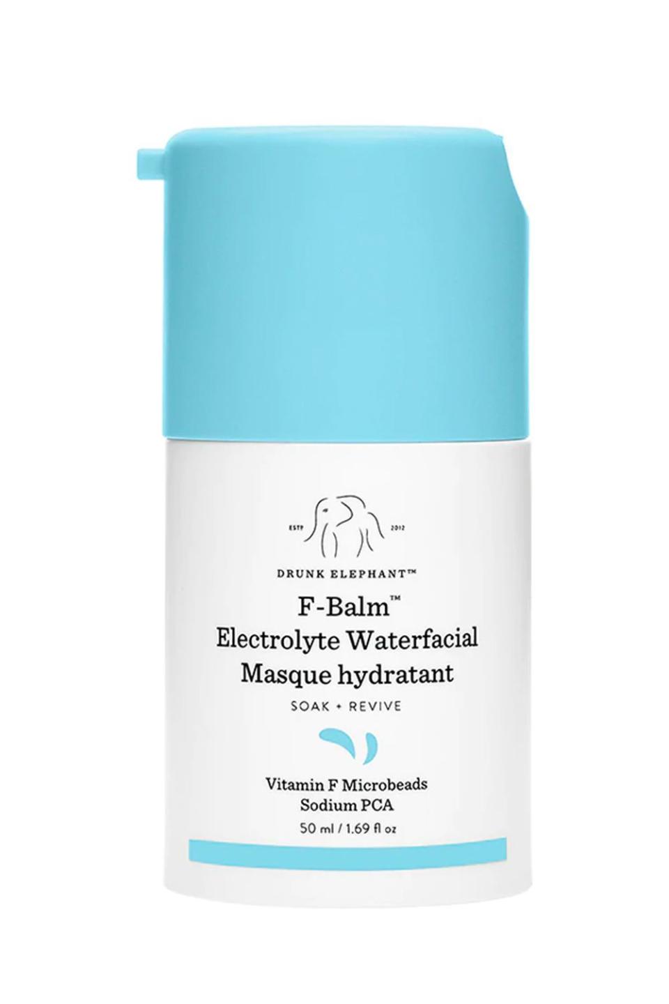 2) Drunk Elephant F-Balm Electrolyte Waterfacial Mask