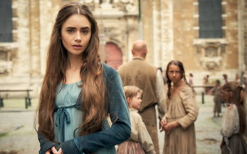 Lily Collins as Fantine in the BBC's new adaptation of Les Misèrables - Credit: Robert Viglasky/BBC