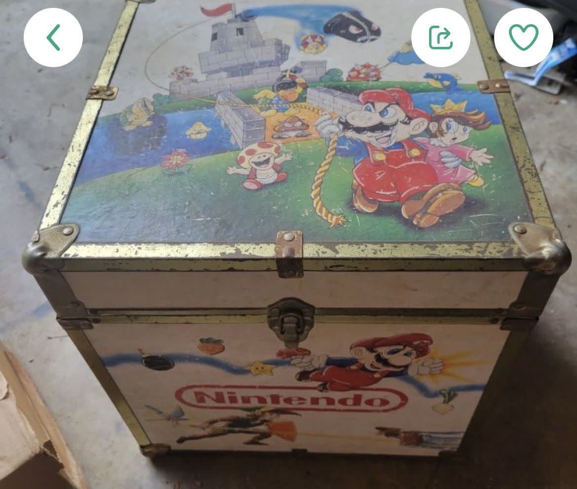 a vintage nintendo toy box