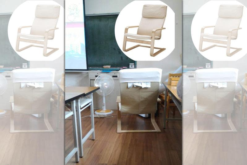 柳姓教師的美感教育補助經費購買IKEA手扶椅，遭批與美感教育無關。（讀者提供）