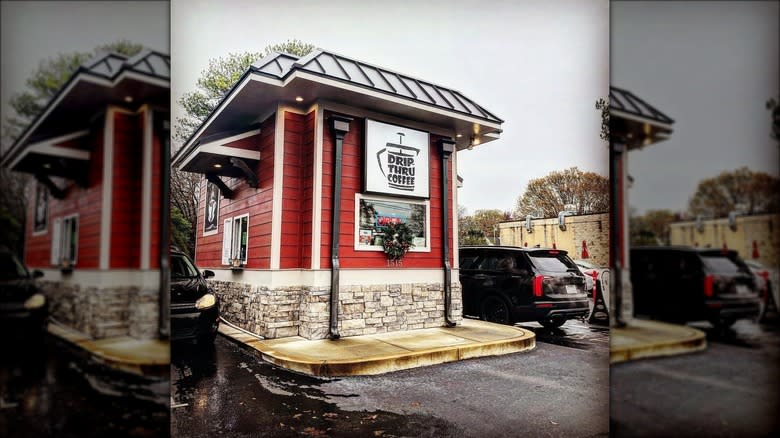 Coffee stand with cars