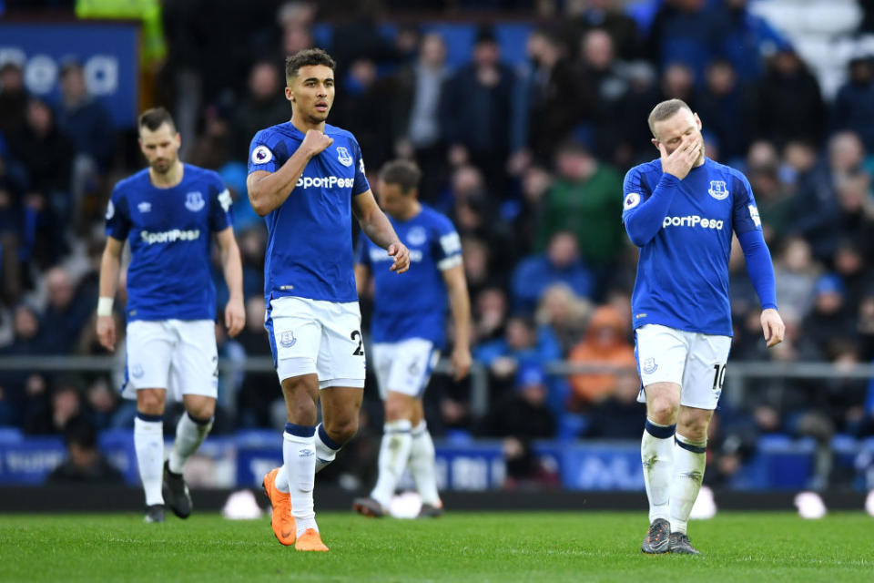 During the Premier League match between Everton and Manchester City at Goodison Park on March 31, 2018 in Liverpool, England.