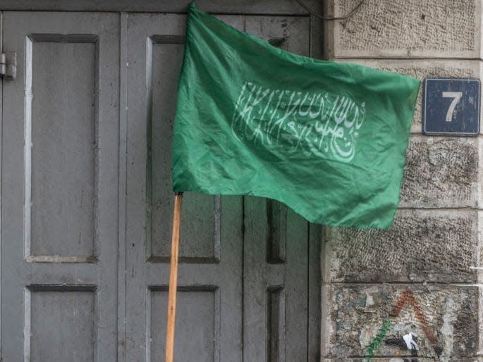The Hamas flag.