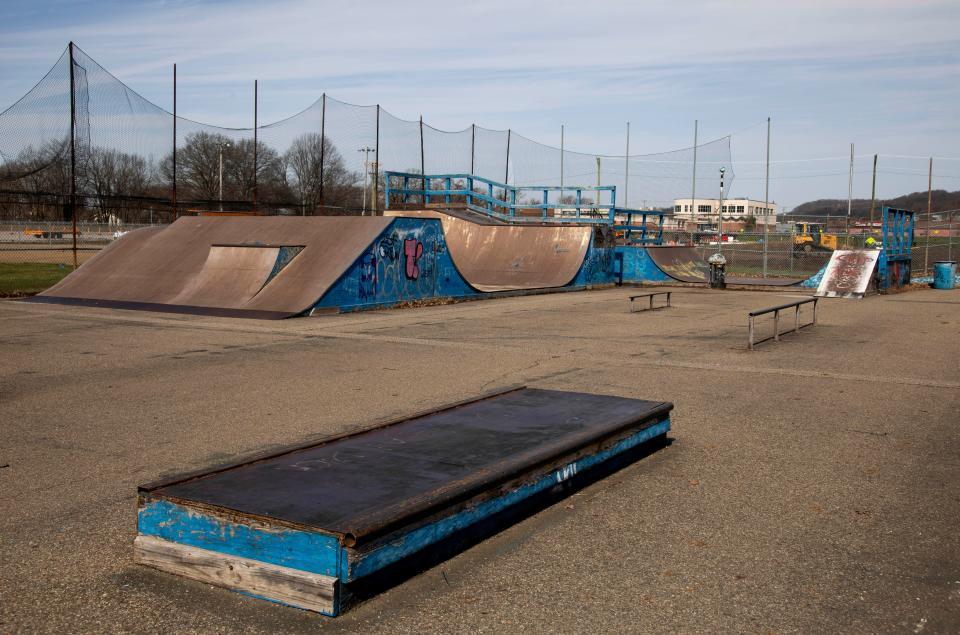 A view of the skateboard park at Miller Park on March 2, 2023 in Lancaster, Ohio.