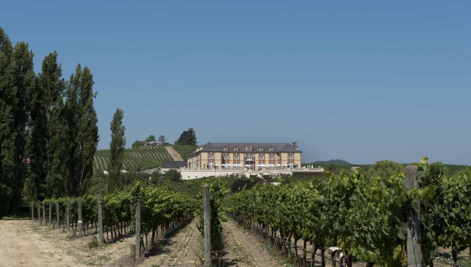 <p>Founded by the family behind Champagne Taittinger, <a href="https://www.domainecarneros.com/" rel="nofollow noopener" target="_blank" data-ylk="slk:Domaine Carneros;elm:context_link;itc:0;sec:content-canvas" class="link ">Domaine Carneros</a> winery is best known for its <em>methode traditionnelle</em> sparkling wine, its Pinot Noir, and its château, which has become a landmark in California wine country. Inspired by Taittinger's 18th-century Château de la Marquetterie in Champagne, France, the château features grand gardens, a marble-floored fireside salon, and gorgeous views of vine-covered hill from its expansive terraces. Tours and tastings are available by reservation. </p>