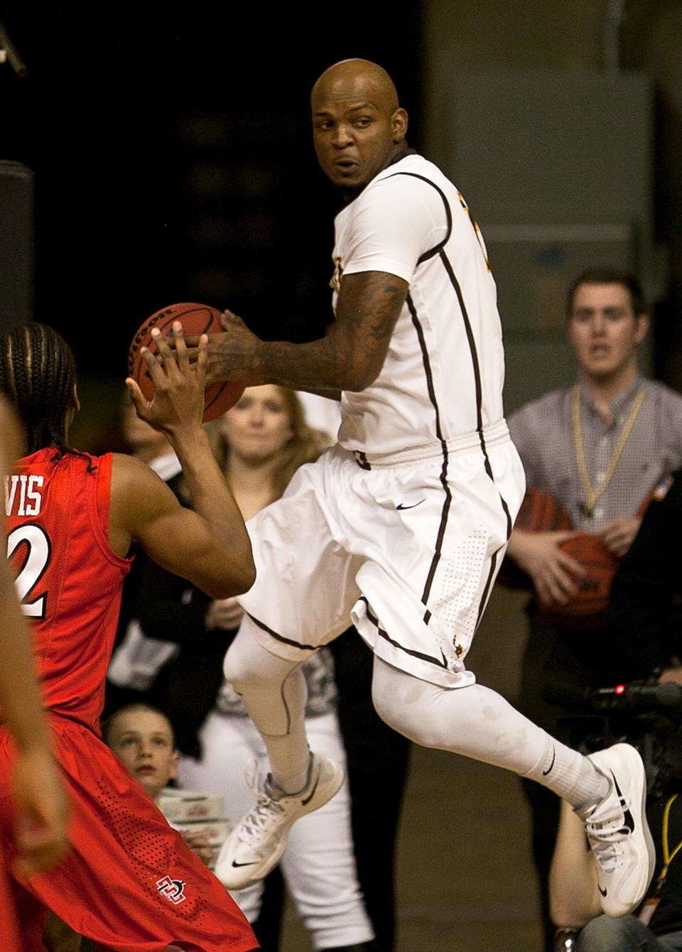 University of Wyoming guard Jerron Granberry (15) comes down with a rebound during a mens NCAA basketball game against San Diego State at the Arena-Auditorium in Laramie, Wyo.(AP Photo/Jeremy Martin)