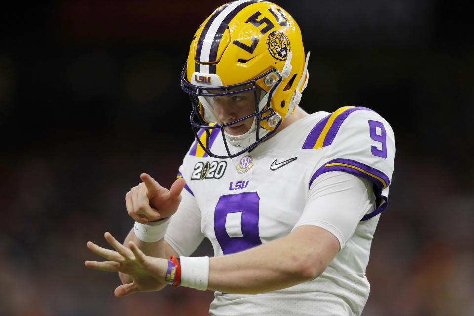 Any list of the best college football players of the 21st century would have to include Joe Burrow. (Jonathan Bachman/Getty Images)